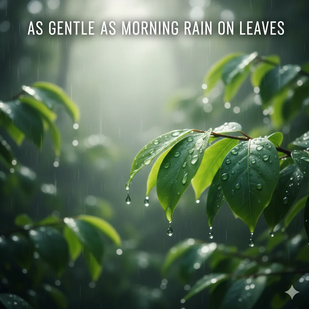 As Gentle as Morning Rain on Leaves