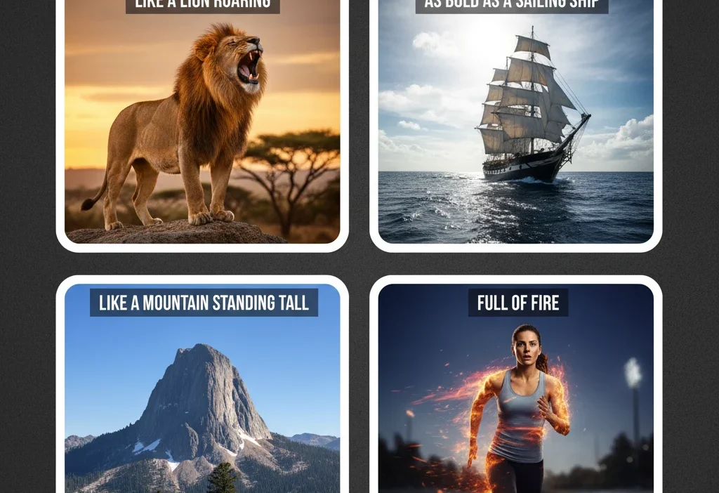 similies for confident