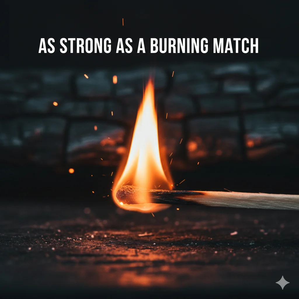As Strong as a Burning Match