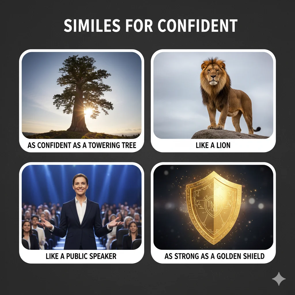 Similies for Confident