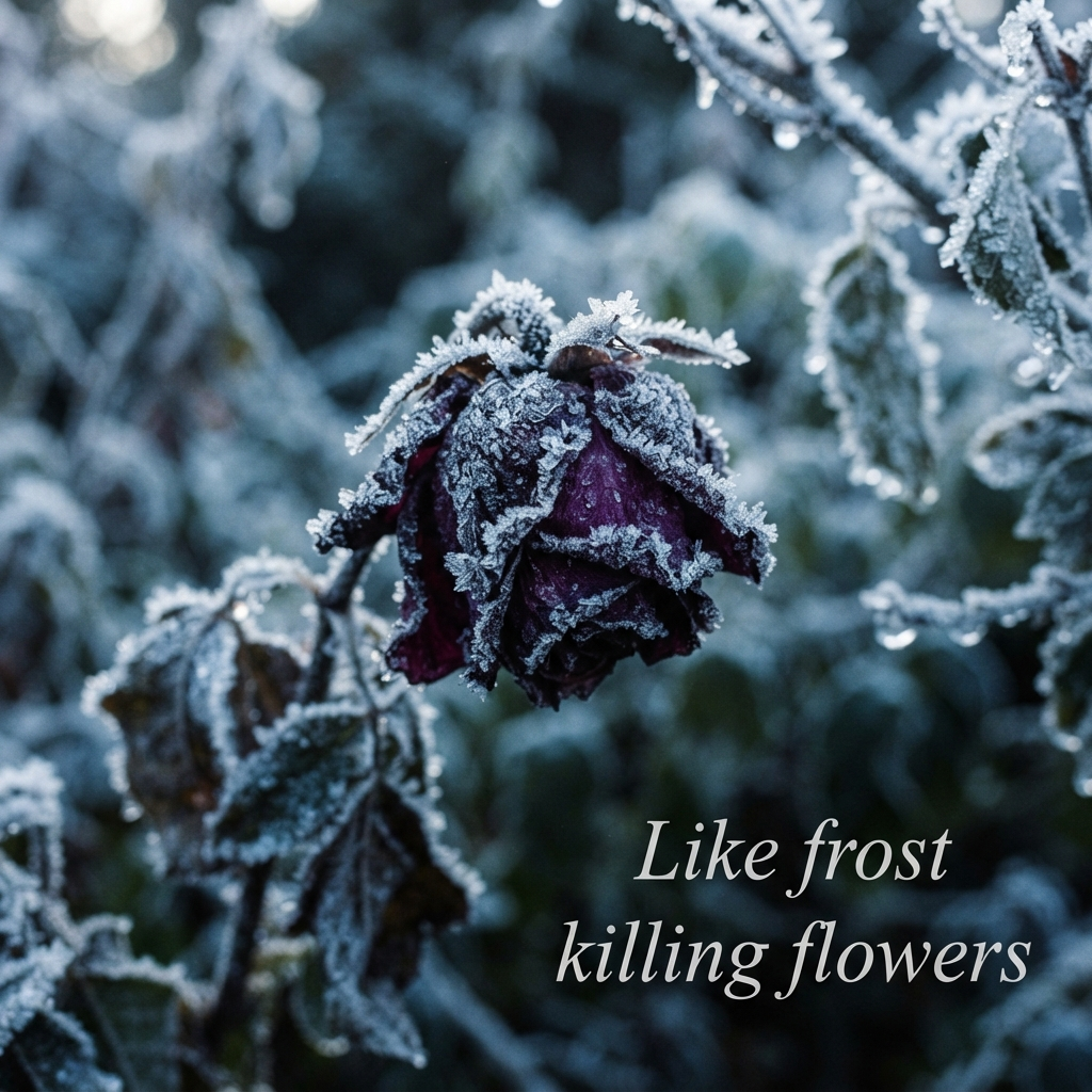 Like frost killing flowers