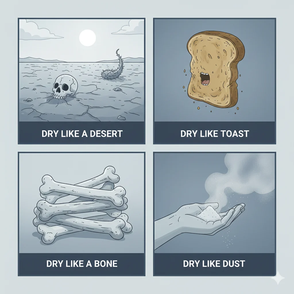 Similes for Dry: Creative Examples to Use