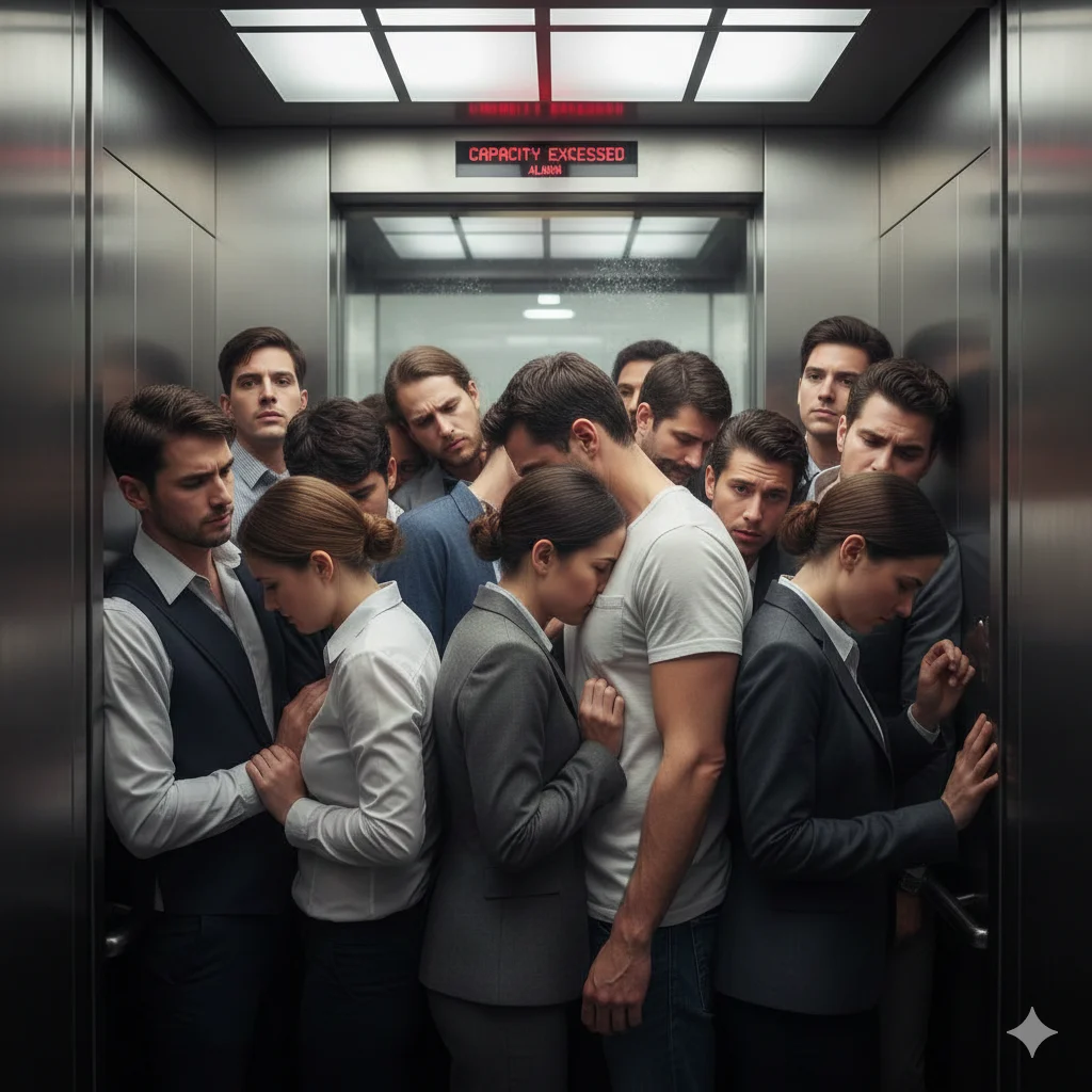 As Cramped as a Crowded Elevator