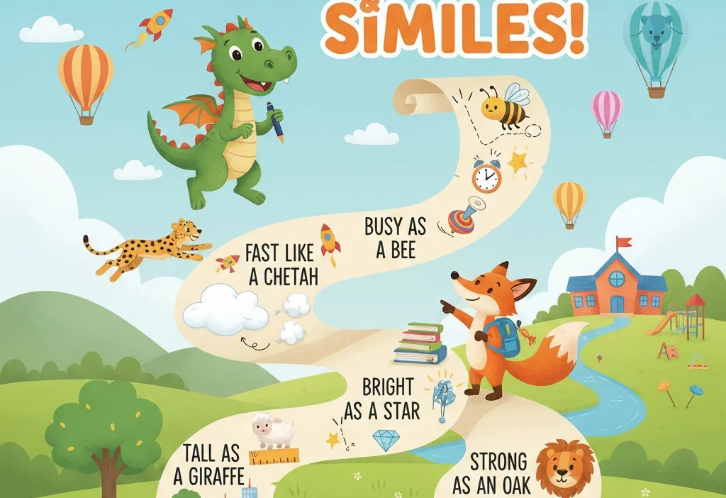 list of similes for grade 4