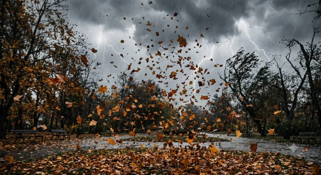 As Sudden as Falling Leaves in a Storm