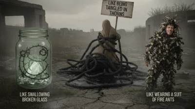 similes for uncomfortable