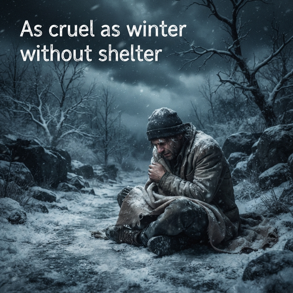 As cruel as winter without shelter