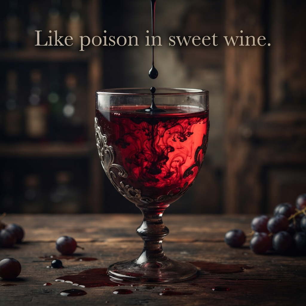 Like poison in sweet wine