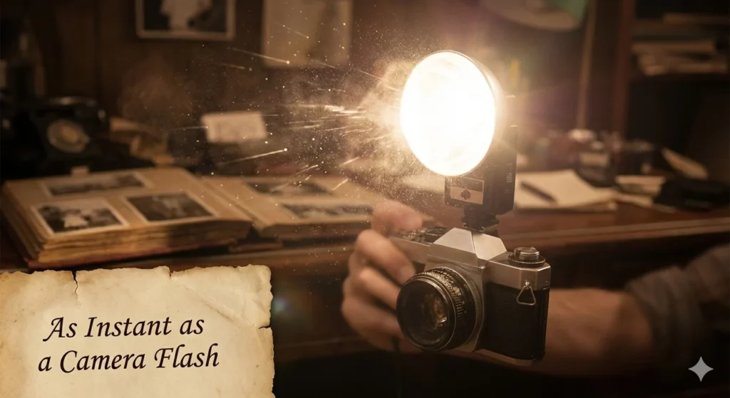  As Instant as a Camera Flash