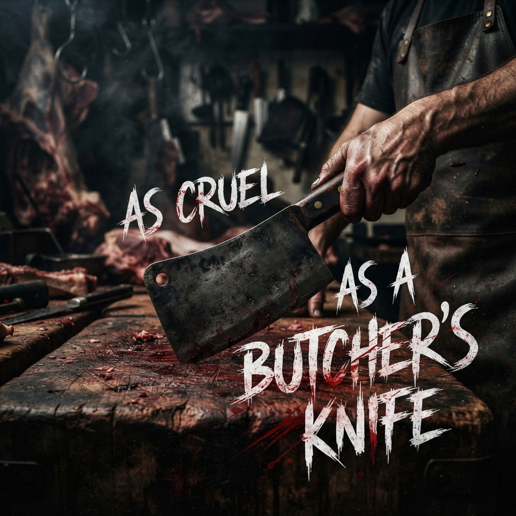 As cruel as a butcherās knife