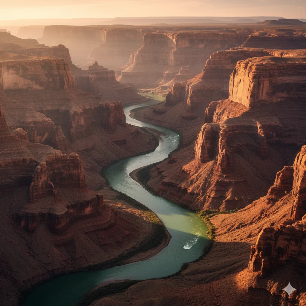 Like a river carving a canyon