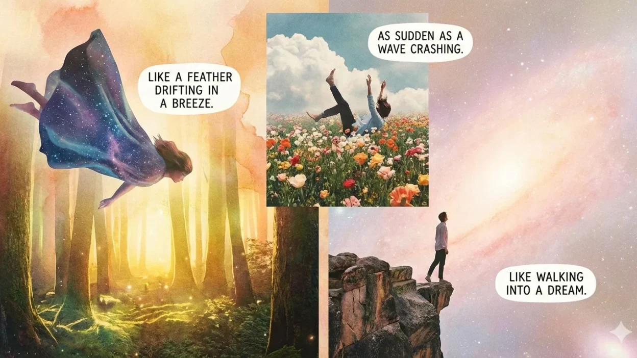 similes for falling in love