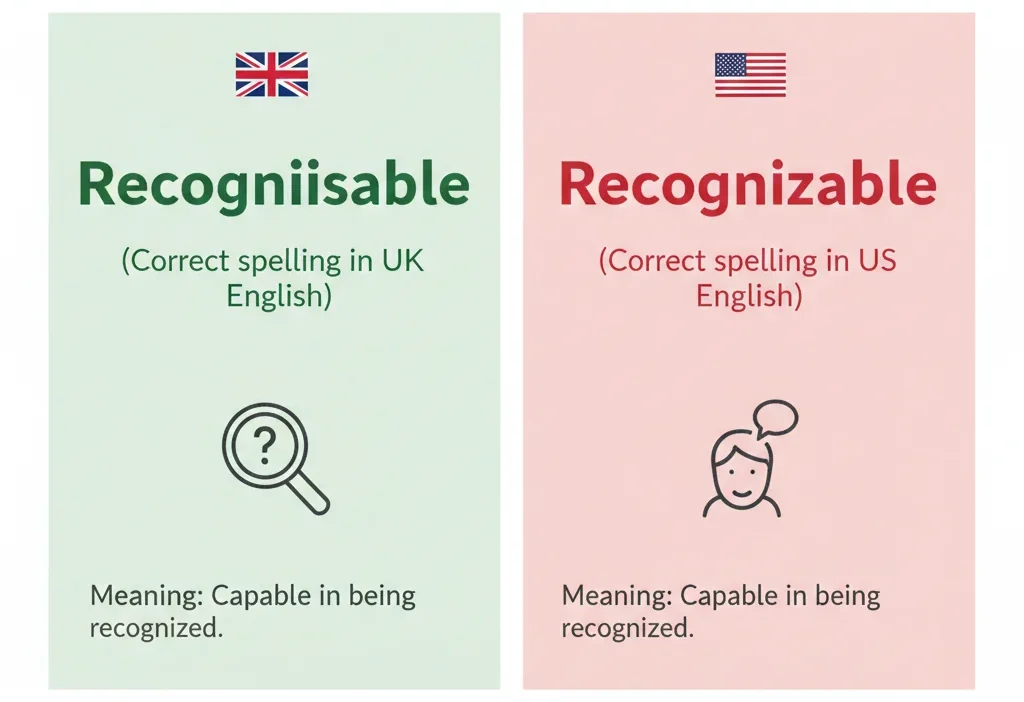 Recognisable or Recognizable