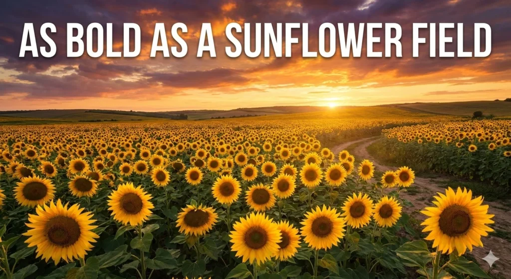 As bold as a sunflower field