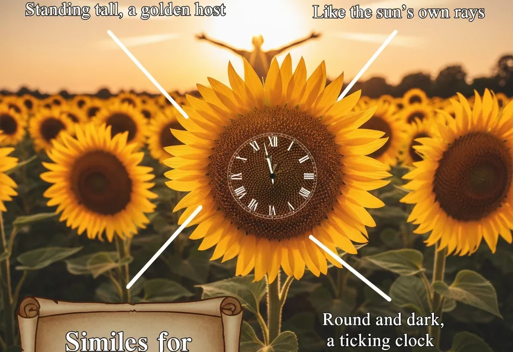 similes for sunflowers