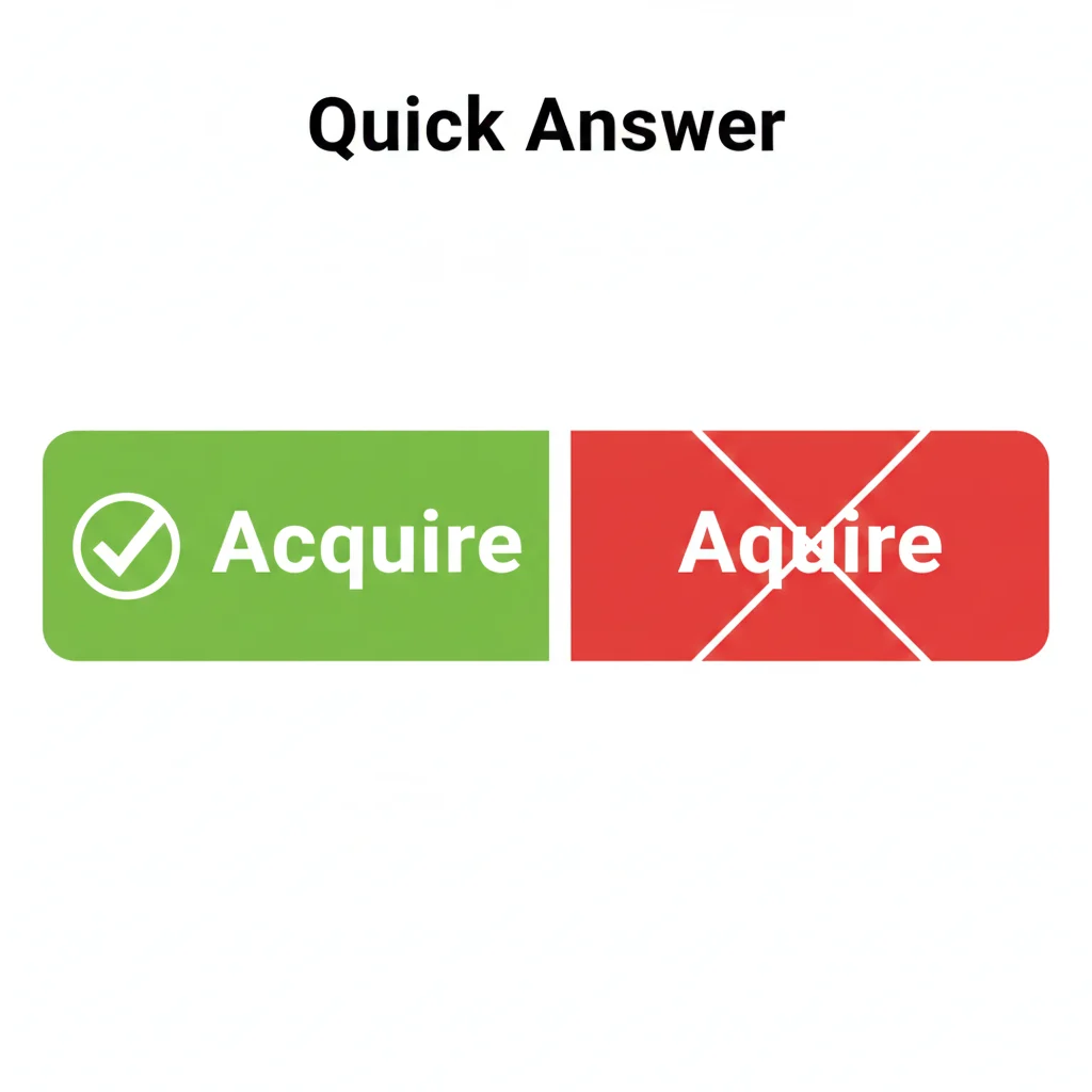 Acquire or Aquire