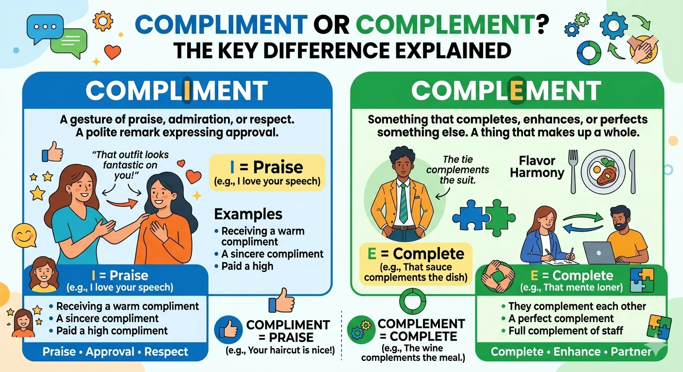 Compliment or Complement? The Key Difference Explained